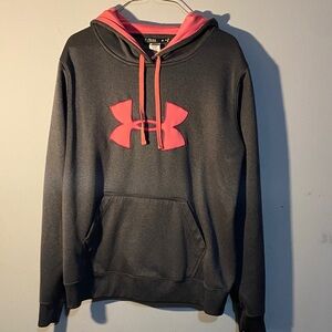 Under Armour women’s Charcoal and Coral Hoodie